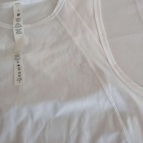 Lululemon Sculpt Tank Size 0 White Mesh Back NWT - Picture 10 of 11